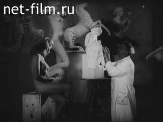 Footage Great German Art Exhibition 1942 in Munich. (1942)