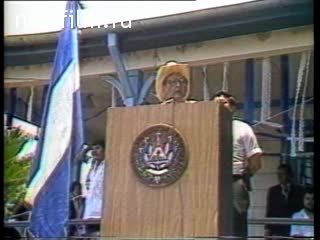 Новости Сальвадор, Сан-Сальвадор - Дуарте обвиняет профсоюзы в подстрекательстве к свержению правительства.(Зарубежные новостные сюжеты №45, 1986)