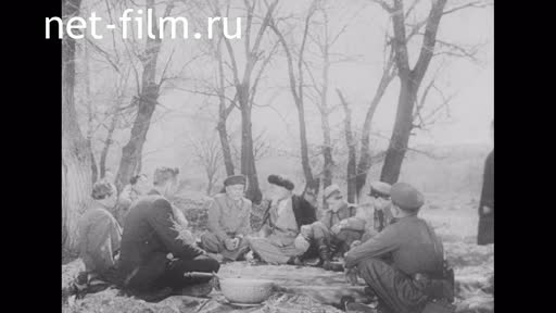 Footage Dzhambul Dzhabaev in his native land. (1943-1944)
