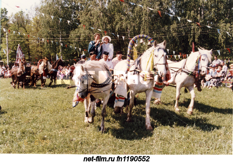 Opening of the Tatar national holiday Sabantuy in the village of Yutazy.
