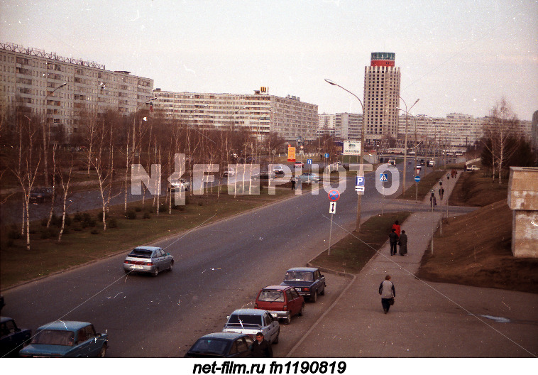 View of the street of the city of Naberezhnye Chelny.
