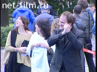 Footage Tarantino Quentin walks the red carpet of the film festival, MIFF XXVI. (2004)