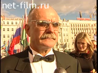 Footage Mikhalkov Nikita interview, MIFF XXVI. (2004)
