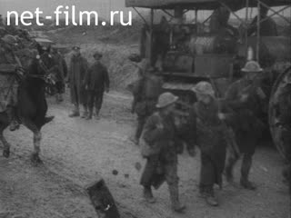 Footage British troops on the Western Front of World War I. (1916-1917)