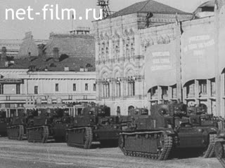 Footage Military parades on Red Square. (1923-1972)