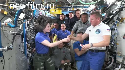 Footage Roscosmos, archive. Transfer of command of the ISS, Cristoforetti - Prokopyev. (2022)
