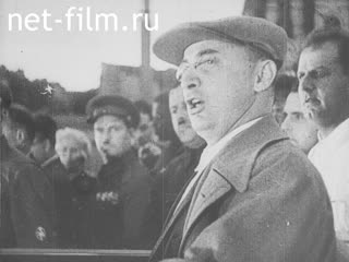 Footage Speech by L.P. Beria at a ceremonial rally in Tbilisi. (1938)