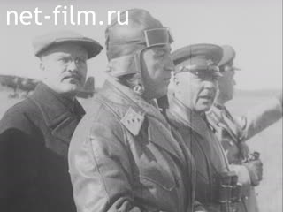 Footage The Red Army during maneuvers. (1936-1939)