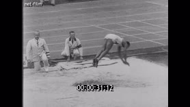 American athlete Jesse Owens at the XI Summer Olympics