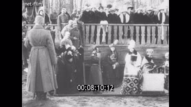 Emperor Nicholas II during the solemn prayer service