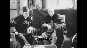 F.D. Roosevelt's meeting with the leaders of Egypt, Saudi Arabia and Ethiopia after the Yalta Conference