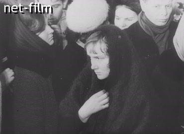 Footage Funeral of A.A. Akhmatova. (1966)