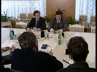 Footage Press conference Ruslan Khasbulatov. (1993)