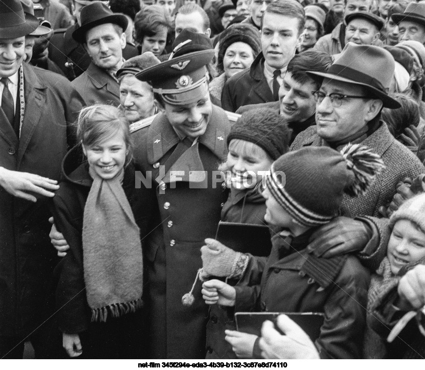 Визит Ю.А.Гагарина и В.Ф.Быковского в Швецию