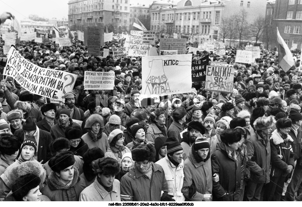 Митинг в поддержку Литвы в Москве