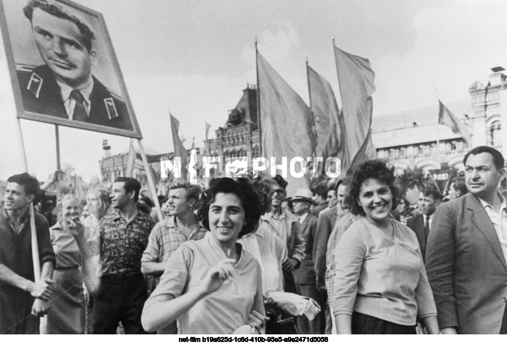 Митинг в честь космонавта Г.С. Титова в Москве