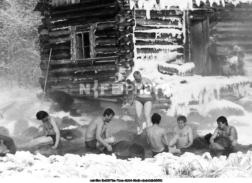 Thermal spring Goryachiy Klyuch in the Chita region