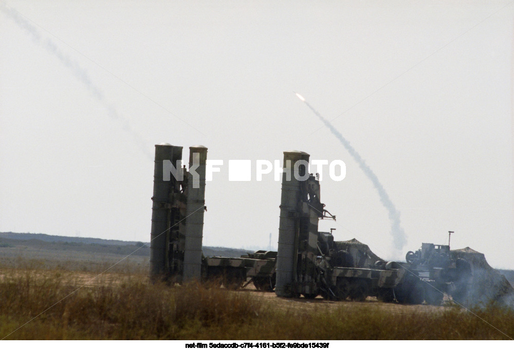 Military exercises at the Ashuluk training ground in the Astrakhan region