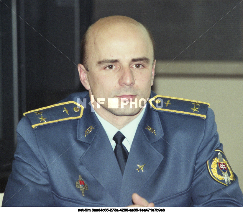 Press conference of the crew of the Soyuz-TM-29 spacecraft in Star City