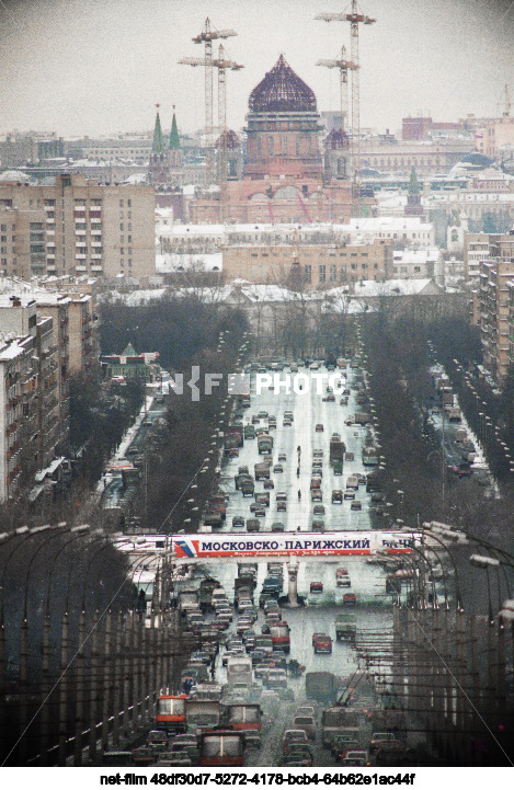 Строительство храма Христа Спасителя в Москве