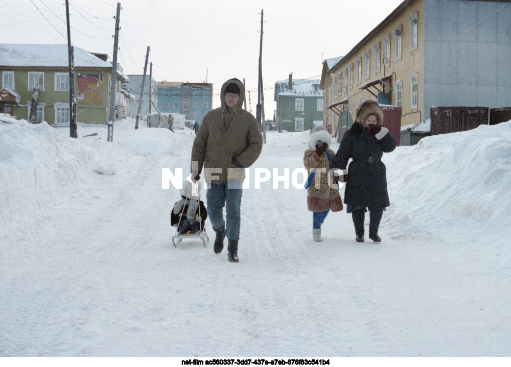 Residents of the village of Dikson in the Taimyr Autonomous Okrug