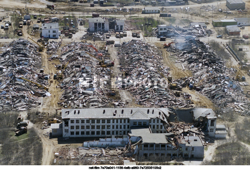 Consequences of the earthquake in the village of Neftegorsk
