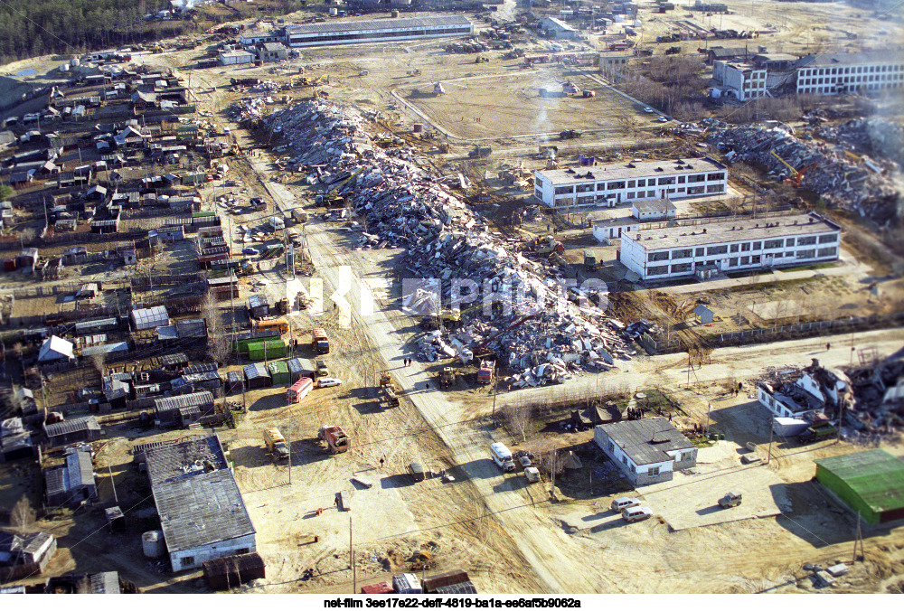 Consequences of the earthquake in the village of Neftegorsk