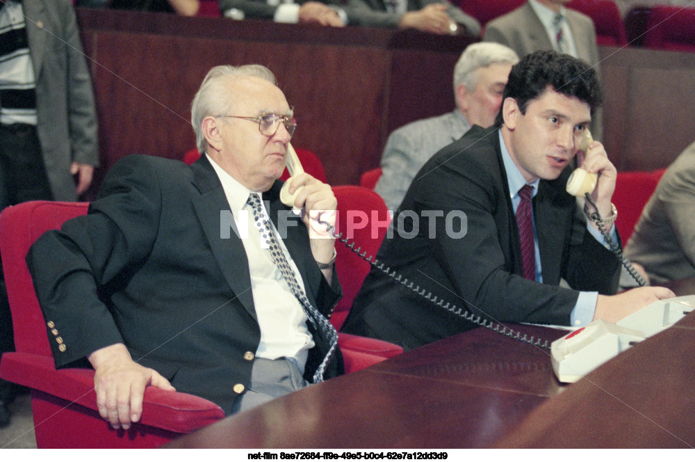 Поездка Б.Е. Немцова в Центр управления полетами в Королеве