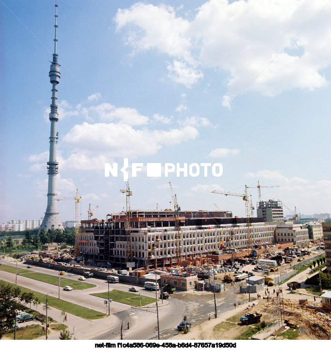 Строительство олимпийского телерадиокомплекса в Москве