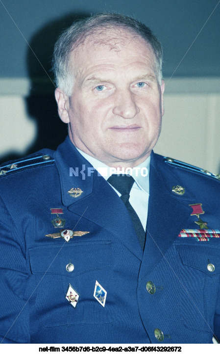 Press conference of the crew of the Soyuz-TM-29 spacecraft in Star City