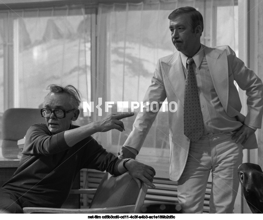 Filming of the movie "Sportloto-82" at the Mosfilm studio