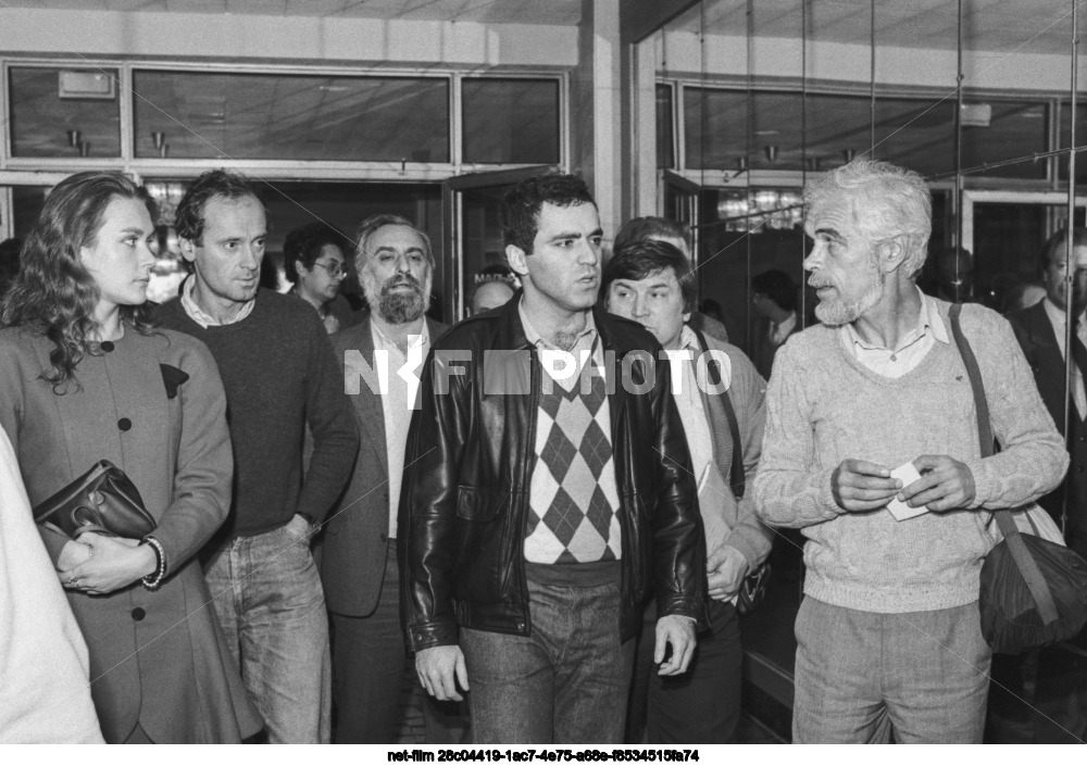 Press conference of chess player G.K. Kasparov in Moscow