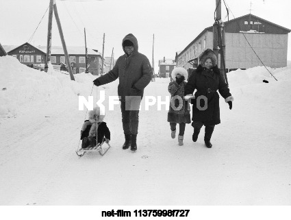 Residents of the village of Dikson in the Taimyr Autonomous Okrug