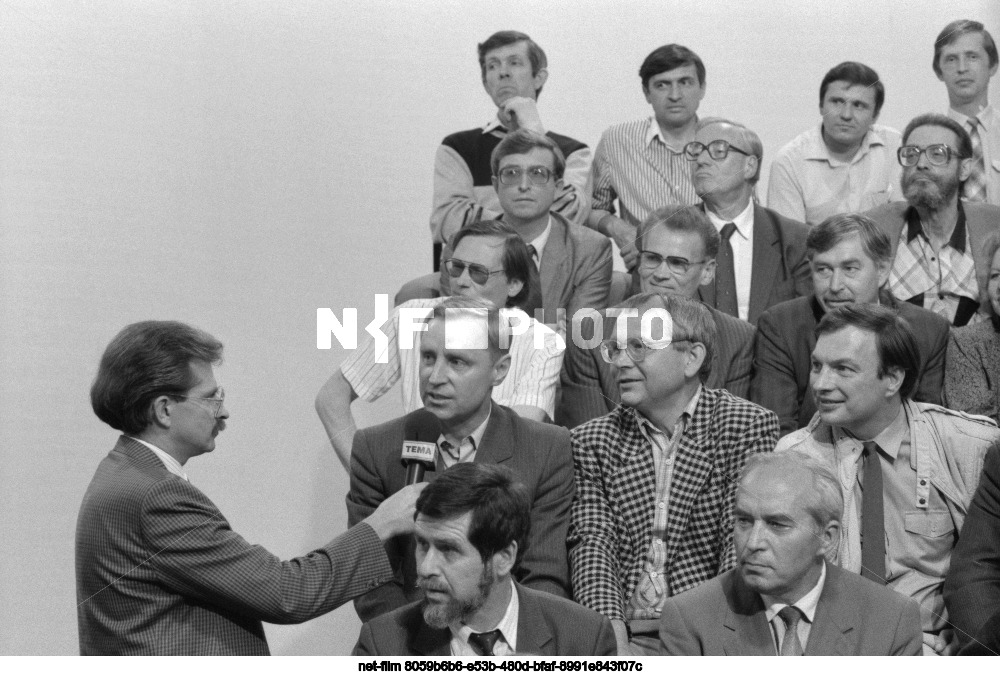 Filming of the TV show "Tema" in Moscow