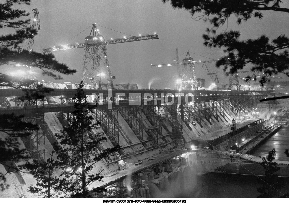 Строительство Братской ГЭС