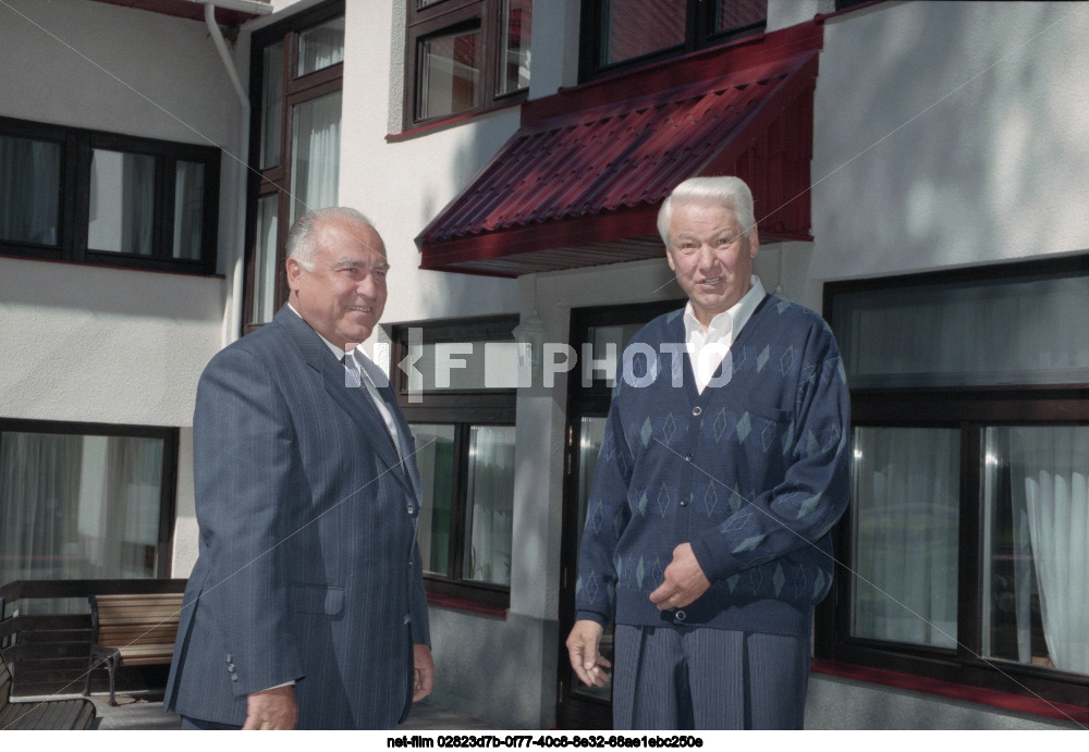 Рабочая встреча Б.Н. Ельцина и В.С. Черномырдина в Карелии