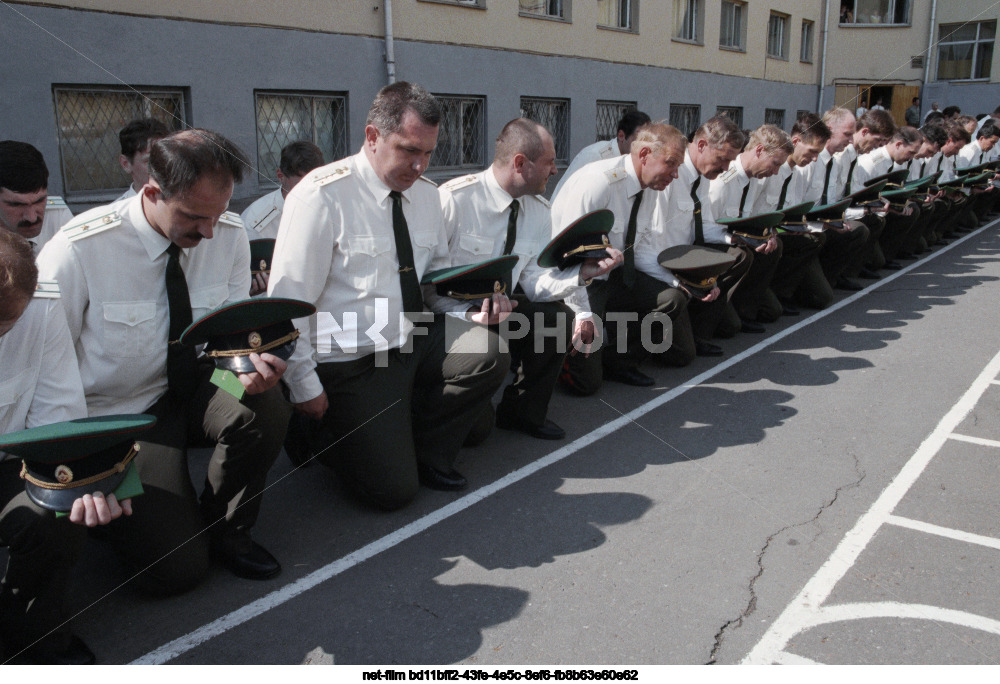 Выпуск офицеров в Академии федеральной пограничной службы РФ в Москве