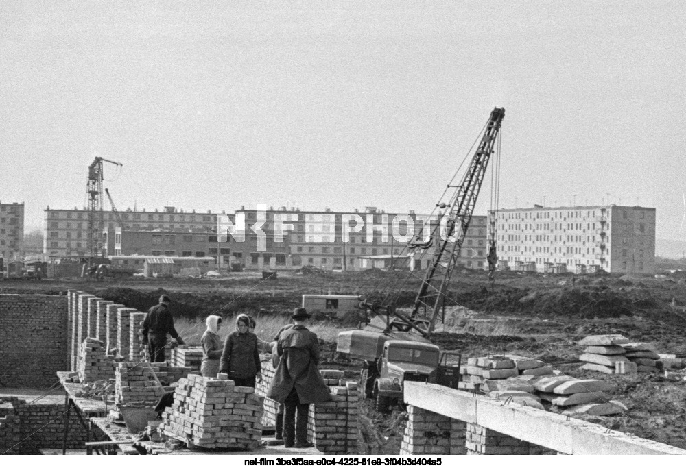 Construction of the village of Kurchatov in the Kursk region