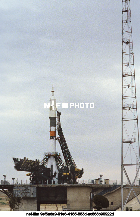 Launch of the Soyuz T-9 spacecraft at Baikonur
