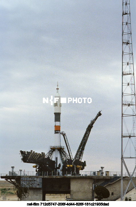 Launch of the Soyuz T-9 spacecraft at Baikonur