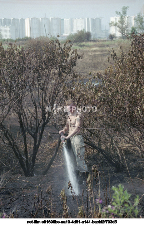 Peat fires in the Moscow region