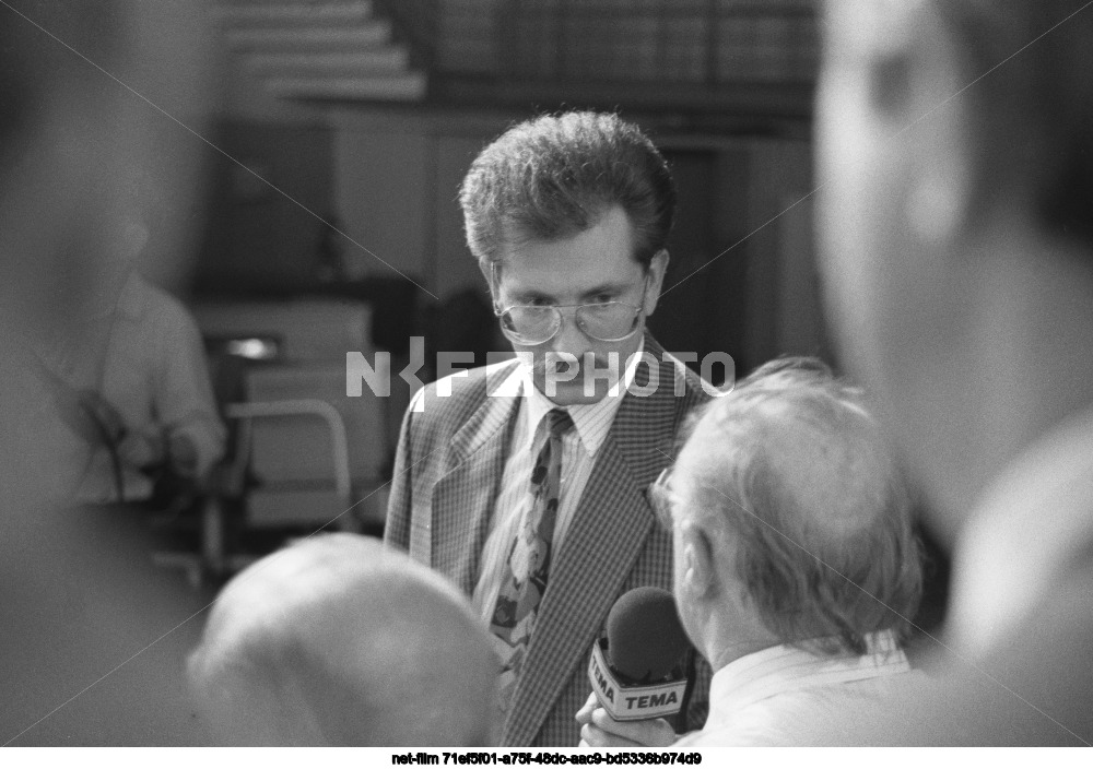 Filming of the TV show "Tema" in Moscow