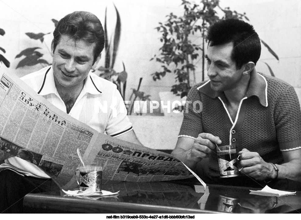 Pre-flight training of the Soyuz-29 spacecraft crew at Baikonur