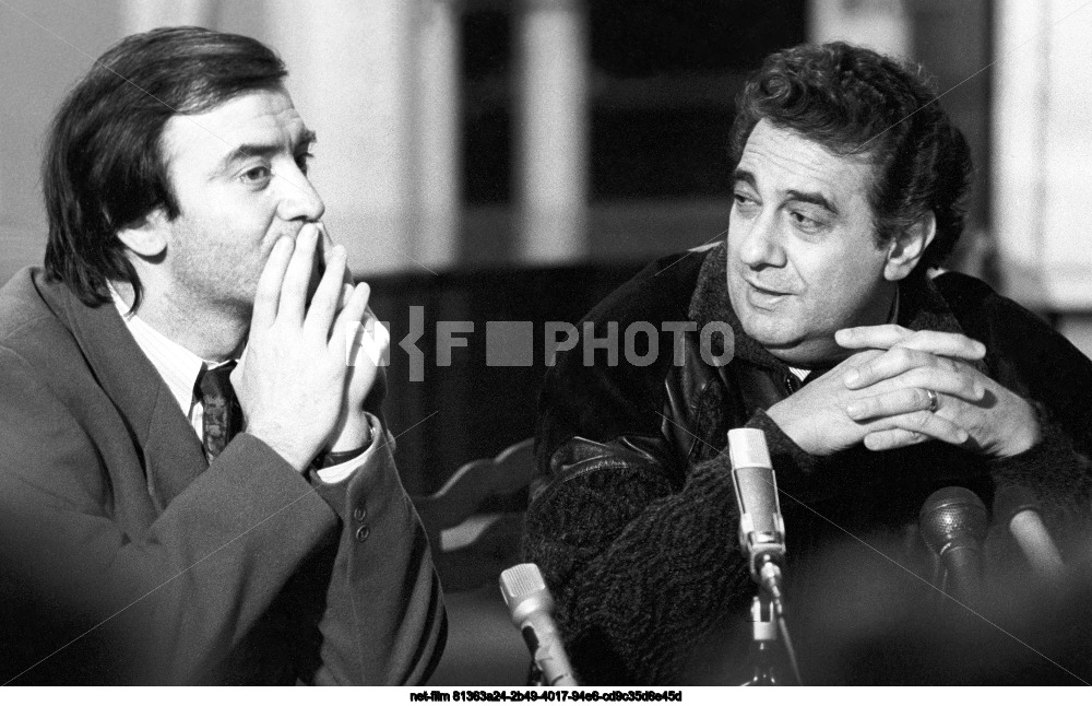 Press conference of P. Domingo and V. A. Gergiev in St. Petersburg