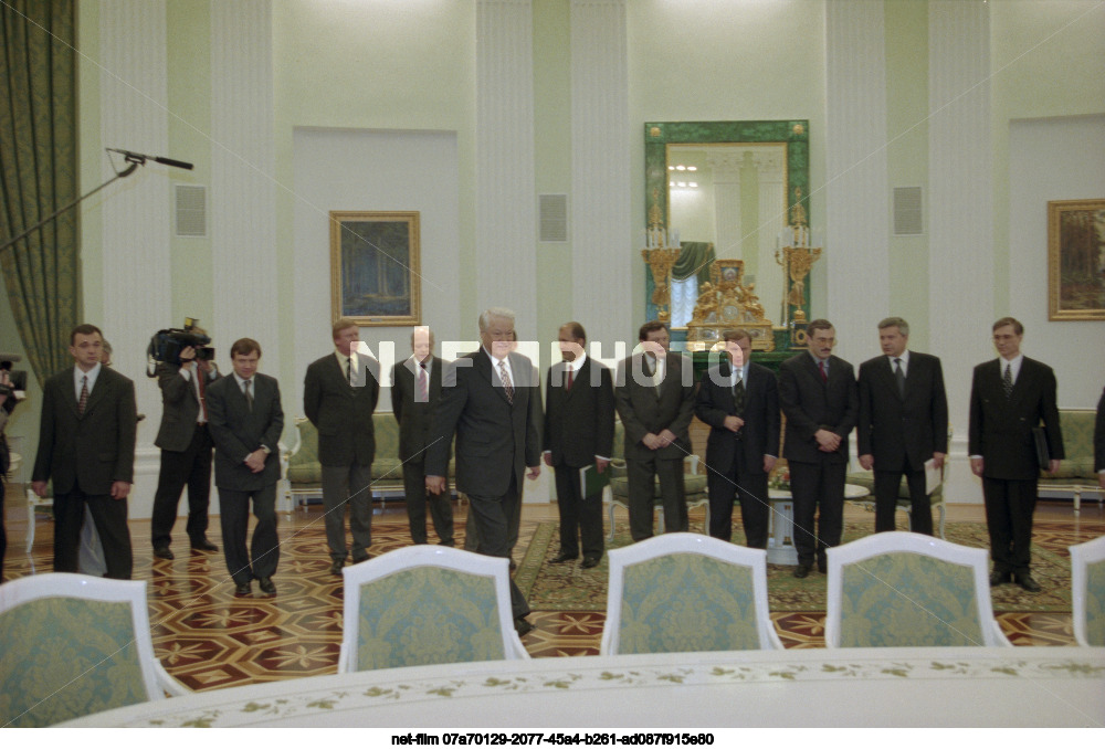 Встреча Президента РФ с банкирами и промышленниками России в Кремле