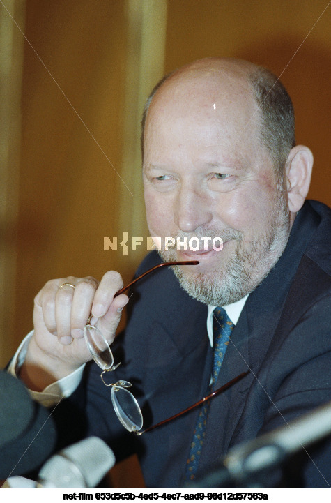 Press conference of NTV television company in Moscow