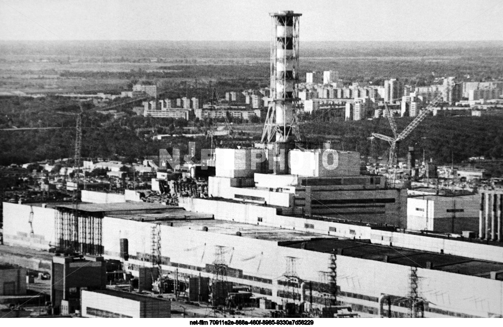Chernobyl Nuclear Power Plant in Kyiv Region after the accident