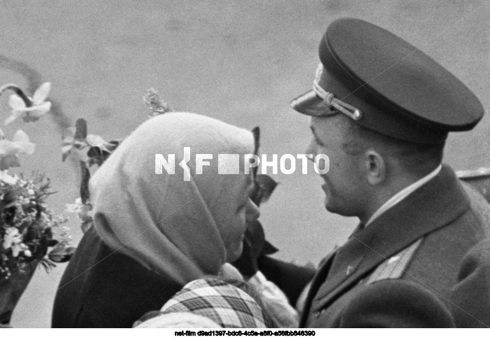 Meeting of Yuri Gagarin in Moscow