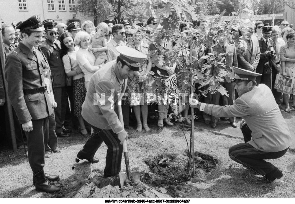 Honoring members of the international space crew "Soyuz-30" in Poland