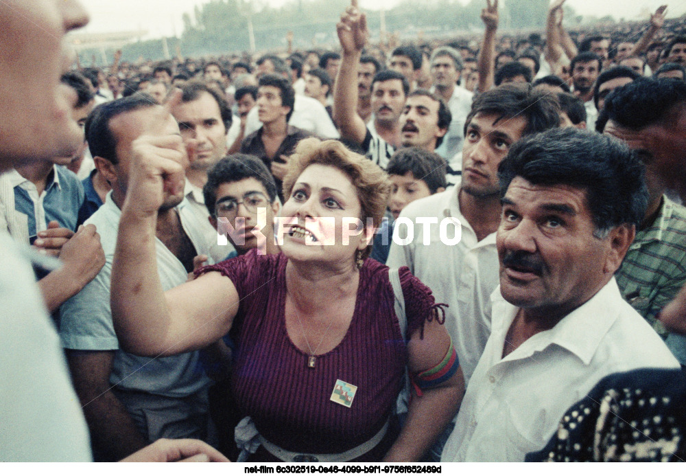 Rally of supporters of the Popular Front of Azerbaijan in Baku